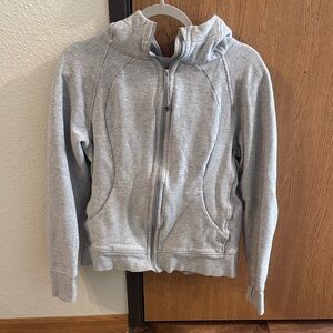 Lululemon Athletica Light Gray Zip-Up Scuba Hoodie
